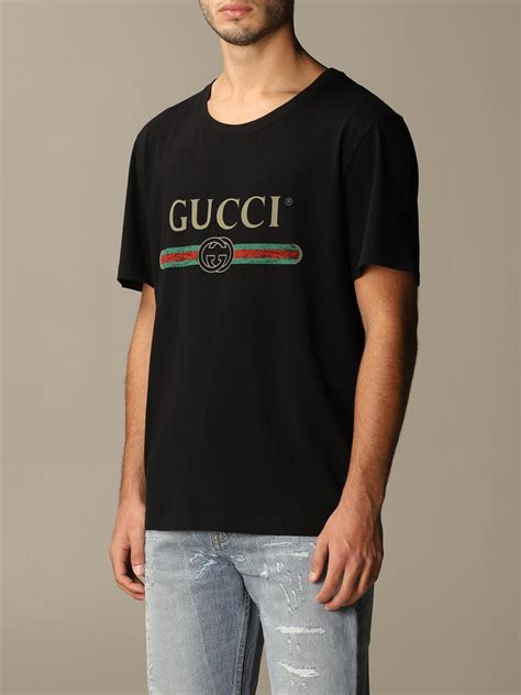 tshirt uomo gucci logo vintage|authentic gucci shirt.